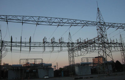 [image] Power Sub-station at sunset